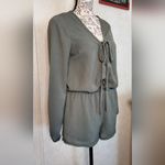 Forever 21 NWT  Olive Green Long Sleeve Romper Size:S Photo 2
