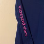 Vineyard Vines Womens  Navy Blue Pink‎ Performance Hoodie 2-Pocket Size Small Photo 3
