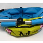 Evergreen Enterprises Collapsible Market Basket Blue‎ Green Pink Butterflies Photo 3