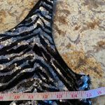 Lulus Lulu’s Acting Wild Sequin Tiger Zebra Animal Print One-Shoulder Mini Dress S Photo 5