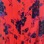 Free People Vintage  Candy Pin Up Red Floral dress Photo 5