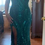 Emerald Green Prom / Formal Dress Size L Photo 1