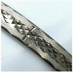 Vintage Pastelli silver Tone rolled gold plated Bangle Bracelet 1970's Etched H Photo 8