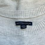 American Eagle Light Gray Waffle Knit Pullover Sweater Photo 7