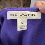 St. John  Purple 100% Cashmere Pearl Button Blouse Top Medium Photo 5