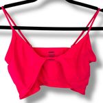SKIMS  NWOT Neon Pink Micro Cording V-Crop Soft Stretchy Bralette Bra Small Photo 1