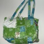 Quilted Christmas Patchwork Purse Tote Snowman Green Blue White Holiday Winter Photo 2