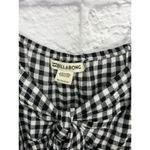 Billabong Sweet Pie Black and White Gingham Tie-Front Dress XS. Photo 5
