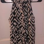 Kenar High Neck Black & White Printed Tank Photo 0