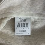 TNA airy perfect fleece cream heather crop sweatshirt size medium Tan Photo 2