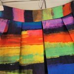Milly of New York Neon Multi Color Pleated Skirt Orange Size 6 Photo 1