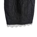 Tracy Reese Black Eyelash Lace Short Sleeve Cocktail Sheath Dress Size 8 Photo 6