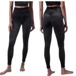 Athleta Elation Velvet Tight Leggings Black Yoga Pants Size Medium Soft Pilates Photo 1