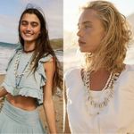 Free People  Maui Shell Necklace Bohemian Beach Neutral Natural Resort Vaca NWT Photo 1