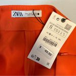 ZARA  Flat Front Wide Leg Orange Trousers Size S NWT Photo 8
