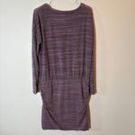 Athleta  Beyond Soft Avenues‎ Dress Plum Heathered Knit Long Sleeve Size Medium Photo 7
