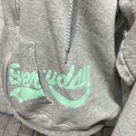 Hanes Grey Hoodie With Aqua EveryDay Graphic on Pocket Medium Photo 7