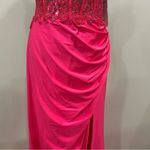 Sherri Hill 55334 Bright Fuchsia Strapless Corset Gown 14 NWOT Photo 4