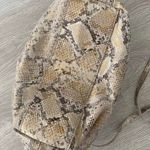 Free People Echo Leather Snake Print Clutch Crossbody Bag Photo 4