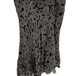 Allison Taylor Vintage Asymmetric Skirt Black Gray Circles XL Photo 0
