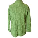 Aran Crafts Ireland 100% merino wool toggle cardigan sweater green sz XS Photo 1