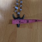 Vintage Southwestern Bull Pewter Necklace White Photo 9