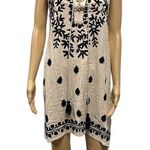 Beaches and Boho Seas the Dream Tassel Lace Up Sleeveless Coverup Dress Medium Black Photo 0