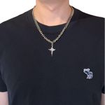 CZ Star Pendant Necklace for Men Women Streetwear Unisex Punk Hip Hop Necklace Silver Photo 4