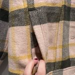 Urban Outfitters Green Yellow Cream Plaid Sherpa Collar Trucker Jacket Sz Small Photo 10