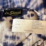 Sheesh Tie Dye Knit Top Purple White Embroidered Neckline Medium NWT Boho Hippie Photo 6