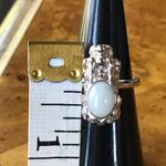 Natural White Jade Sterling Silver Dragon Ring Size 6 Photo 5