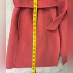 Talbots Women's Sz M Coral Pink Wool Blend Belted Waist Trench Coat With Pockets Photo 10