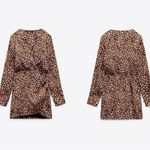 ZARA NEW  satin effect leopard mini dress Photo 2