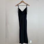 Abercrombie & Fitch  Black Satin Cowl Neck Maxi Slip Dress size Medium $130 Photo 10