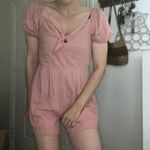 Apricot Lane HYFVE Pink Off Shoulder Puff Sleeve Romper Medium‎ Photo 8