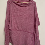 Free People  Londontown Top Women Small Pink Long Sleeve Asymmetrical Oversized Photo 0