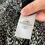 EXPRESS  Black & White Speckled Smocked Mock Neck Tiered Ruffle Mini Dress Size L Photo 9