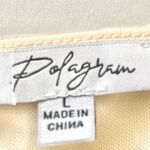 Polagram Cream Yellow Polkadot Embroidered Floral Tulle Short Sleeve Dress. Photo 7