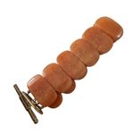 Peach Gemstone Bracelet Orange Calcite or Orange Aventurine Photo 1