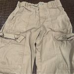 Pull & Bear Pants Womens 4 Beige Tan Cargo Tapered Chino Pockets Cotton WORN Photo 1