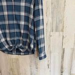 Max Studio * Women's Plaid Long Sleeve Knotted Top Size Medium Casual Stylish Photo 6