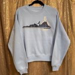 Jeep Official  Light Blue Live Free Pullover Graphic Cotton Sweater Size Small NW Photo 0