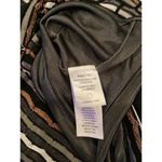 Laundry by Shelli Segal Laundry Shelli Segal Wool Metallic Neutral Knit Stripe Long Sleeve Sweater Dress Photo 3