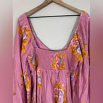 Free People Francesca amino Dress Tunic Floral Dawn Rose Combo Large L/S $148 Photo 11
