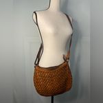 Anthropologie Vilenca Holland Brown Leather Woven Shoulder Bag/crossbody Brown Photo 1