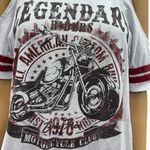 Shyanne  Cotton Cold Shoulder Western Biker Motorcycle Graphic Tee Womens Medium Photo 2