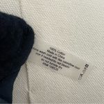 Sundays  Top Gauze Cropped Mock Neckline Smocked Waist Quiet Luxury Navy Blue Photo 7