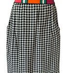 Vintage 80’s Platinum Dorothy Schoelen Retro Houndstooth 2PC Skirt Suit Black Size M Photo 9