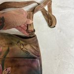 Anuschka Vintage  Artistic Floral Handmade Leather Crossbody Bag Photo 9