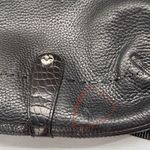 Brighton Shoulder Bag Black Hobo Bag Thick Pebble Leather Y2K Bedazzled Photo 7